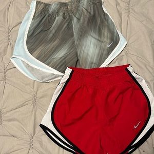 Two pair Nike dri fit shorts